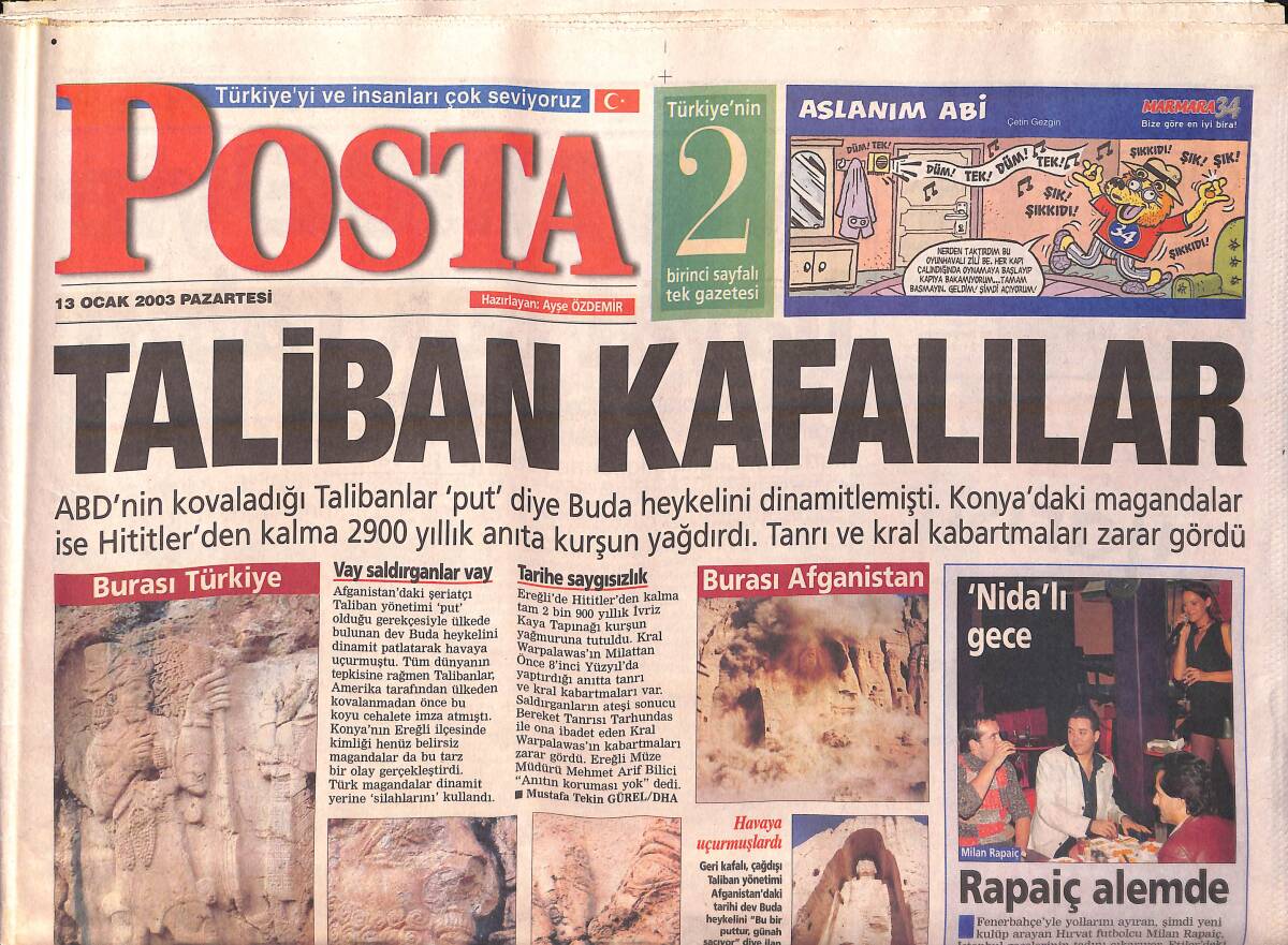 Posta Gazetesi 13 Ocak 2003 - İbo'dan Asena'ya Kebaplı Tedavi - Cim Bom Eh İşte GZ157179 - 1