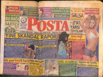 Posta Gazetesi 14 Aralık 2008 - Kuzey Irakta Şeriat Adımı - Zorro Değil Michael Jackson GZ109787 - 1
