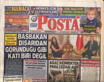 Posta Gazetesi 14 Haziran 2013 - Hülya Avşar Başbakan Dışarıdan Göründüğü Gibi Katı Biri Değil - Sultan Süleyman Başbakana Gitti GZ125753 - 1