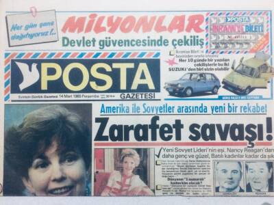 Posta Gazetesi 14 Mart 1985 - Amerika İle Sovyetler Arasında Zarafet Savaşı GZ41894 - 1