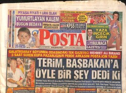 Posta Gazetesi 14 Mayıs 2012 - Fatih Terim Şampiyonluk Kupasıyla Kadıköy'de - Fenerbahçe Galatasaray Final Maçının Bilançosu 