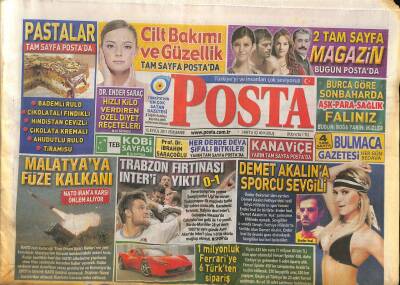 Posta Gazetesi 15 Eylül 2011 - Demet Akalına Sporcu Sevgili - Malatyaya Füze Kalkanı GZ125752 - 1