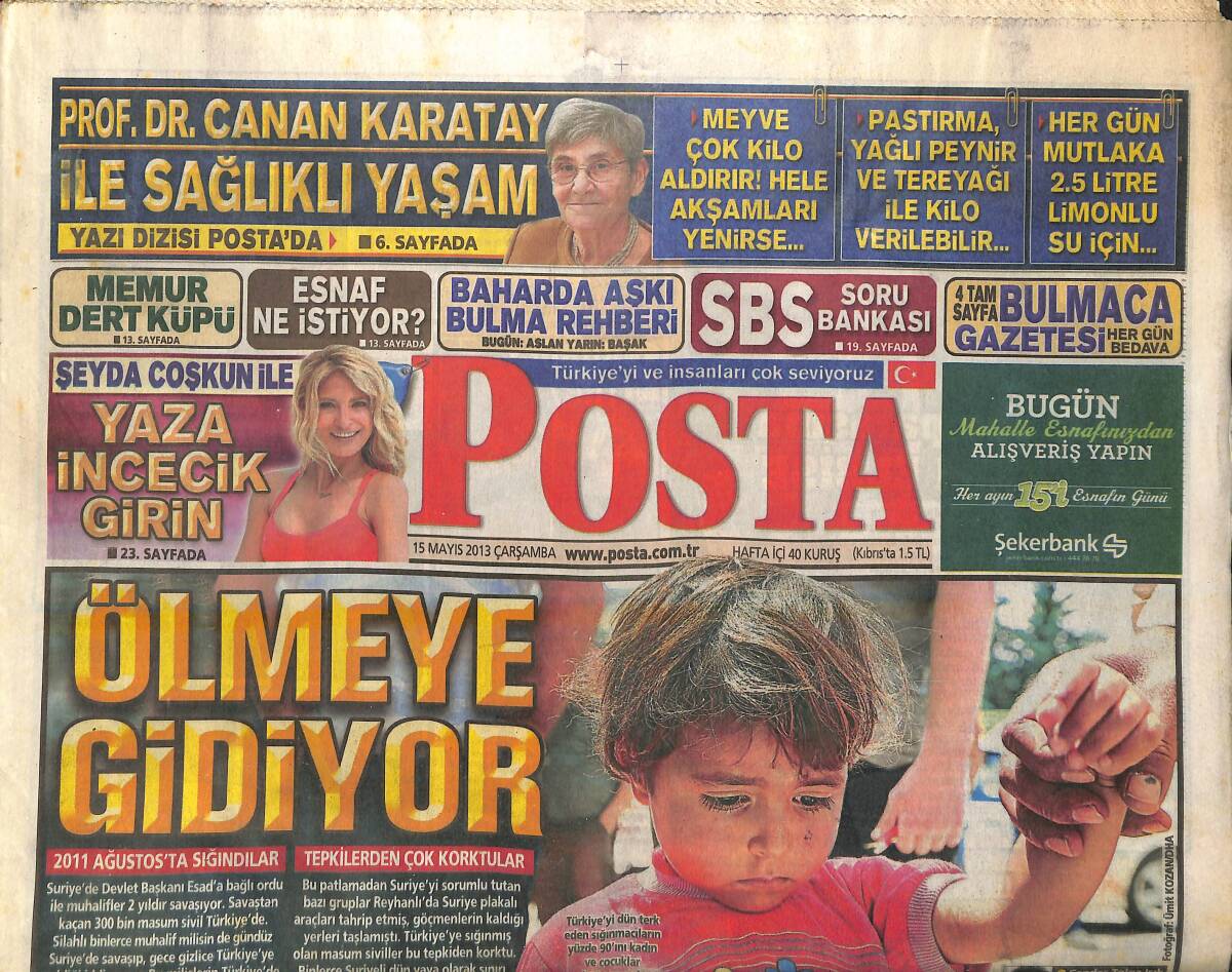 Posta Gazetesi 15 Mayıs 2013 - Angelina Jolie İki Memesini Aldırdı - Berlusconi'ye 6 Yıl Daha Hapis - Cannes'da 66. Kez Festival Başlıyor GZ138722 - 1