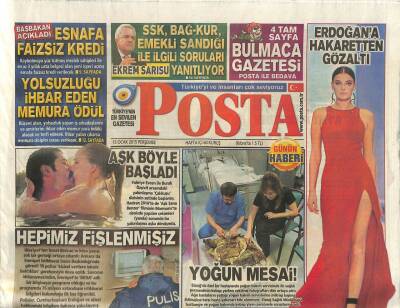Posta Gazetesi 15 Ocak 2015 - Türkiyede Suriyeli Sayısı 1.6 Milyon - Yaşar Kemal Yoğun Bakımda GZ106435 - 1