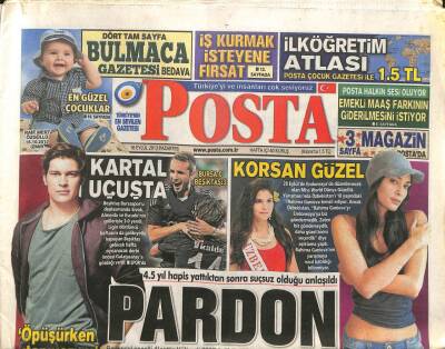 Posta Gazetesi 16 Eylül 2013 - Çağatay Ulusoy Sette Öpüşürken Utanıyorum GZ104846 - 1