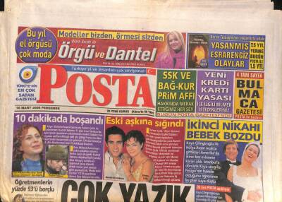 Posta Gazetesi 16 Mart 2006 - Kaya Çilingiroğlu İle Hülya Avşar Ocakta Gittikleri Amerikada İkinci Kez Evlenme Kararı Aldı GZ96064 - 1