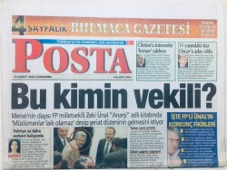 Posta Gazetesi - 16 Şubat 2000 - Mustafa Sandal Ve Tarkan Sevgililer Gününü Hamamda Kutladılar GZ46085 - 2