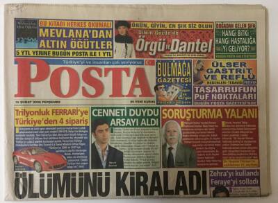 Posta Gazetesi - 16 Şubat 2006 - Ölümünü Kiraladı GZ25467 - 1