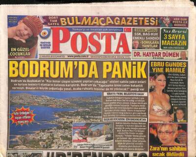 Posta Gazetesi 17 Ağustos 2013 - Ebru Gündeş Yine Hamile - Zaranın Sahibini Sıcak Öldürdü GZ106505 - 1