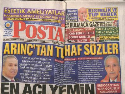 Posta Gazetesi 17 Mart 2008 - TÜSİAD Parti Kapatmak Demokratik Değil GZ82705 - 1