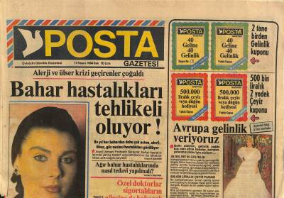 Posta Gazetesi 17 Nisan 1984 - Şimdi de Ev Sahipleri Kiracıya Hava Parası Veriyor GZ115314 - 1