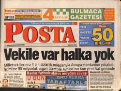 Posta Gazetesi 17 Nisan 2000 - Milletvekillerine 4 Bin Dolarlık Maaş - Emrah İle Seren Serengil Barıştı GZ158106 - Gökçekoleksiyon