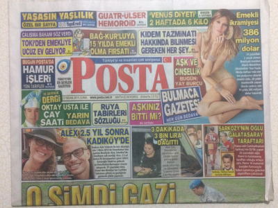 Posta Gazetesi 17 Nisan 2015 - Alex 2.5 Yıl Sonra Kadıköyde, Kıvanç Tatlıtuğ Evlilik Sorusuna Kızdı GZ27251 - 1