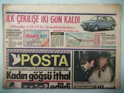 Posta Gazetesi 17 Ocak 1985 Tarık Akan Evleneceği Kızı Açıkladı -GZ33044 - 1