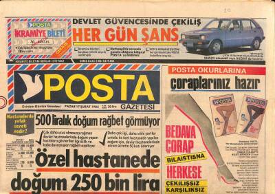 Posta Gazetesi 17 Şubat 1985 - Galatasarayın İki Amerikalı Basketbolcusuna Serçe Marka Otomobil Hediye Edildi GZ106674 - 1