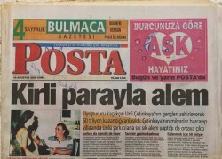 Posta Gazetesi 18 Ağustos 2000 -Kirli Parayla Alem GZ1682 - 2
