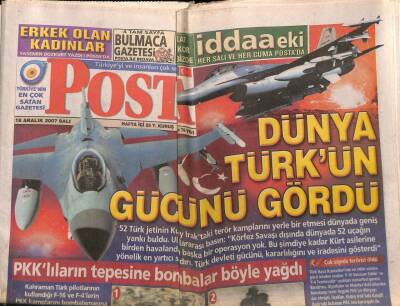 Posta Gazetesi 18 Aralık 2007 - Dünya Türkün Gücünü Gördü GZ82670 - 1