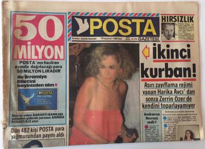 Posta Gazetesi 18 Haziran 1985 - Aşırı Zayıflama Rejimi Yapan Harika Avcıdan Sonra Zerrin Özer de Kendini Toparlayamadı GZ13786 - 2