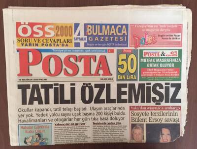 Posta Gazetesi 18 Haziran 2000 - Aile İçi Sorunlara Özel Mahkeme GZ10311 - 2