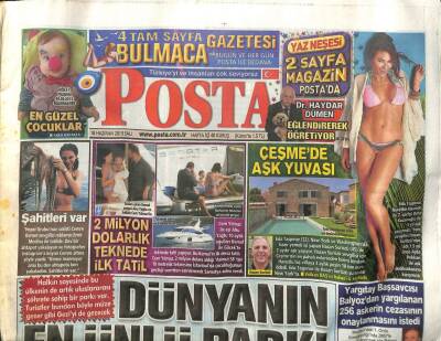 Posta Gazetesi 18 Haziran 2013 - Cem Yılmazdan 2 Milyon Dolarlık Teknede İlk Tatil GZ104845 - 1