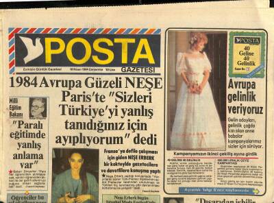 Posta Gazetesi 18 Nisan 1984 - Yeni Dallası İzleyen Sue Elleni Ayıplıyor GZ115313 - 1