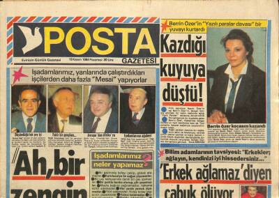 Posta Gazetesi 19 Kasım 1984 - TRT Fransız Şarkı Ve Şarkıcılarına Yasak Koydu GZ114188 - 1