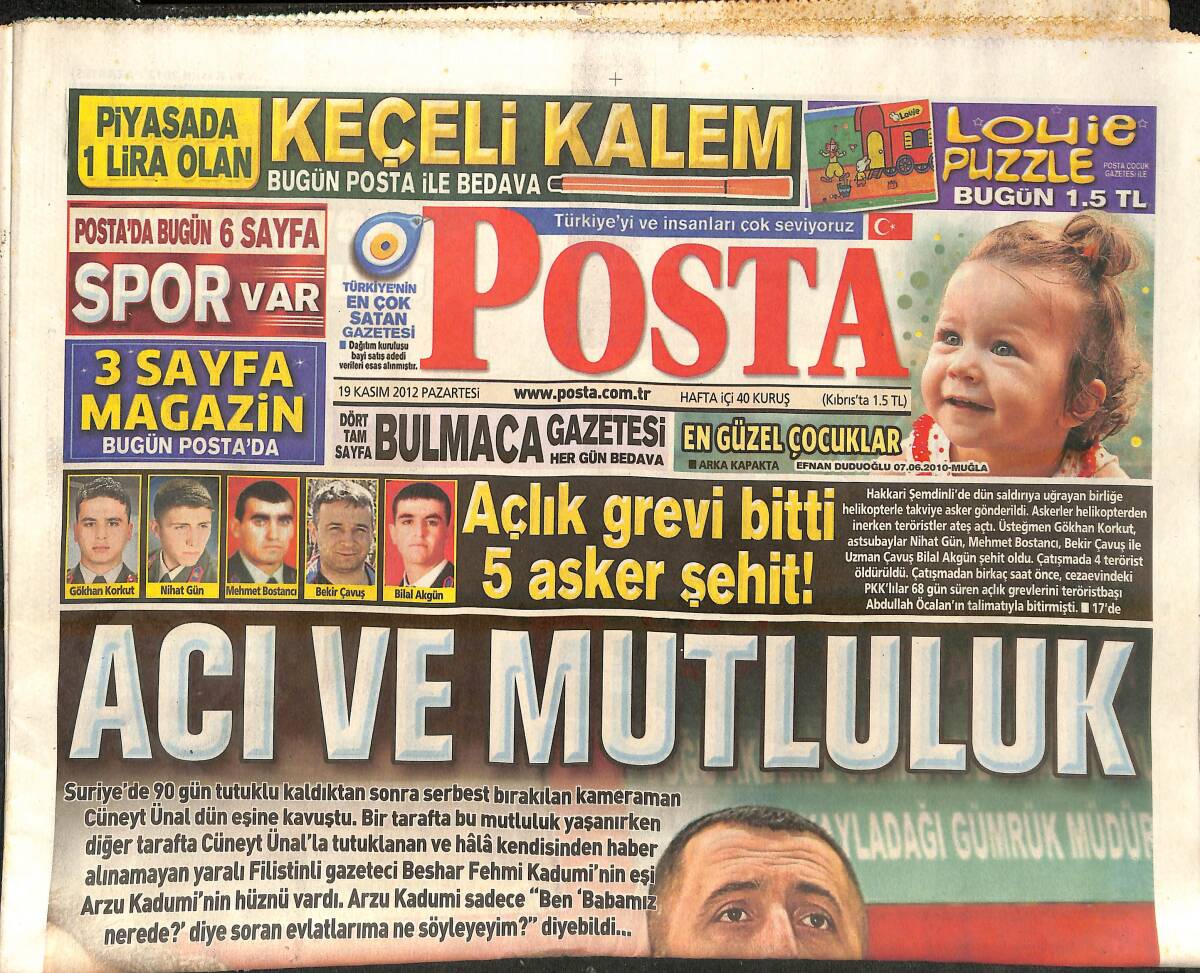 Posta Gazetesi 19 Kasım 2012 - Juventus - Chelsea Maçını Cüneyt Çakır Yönetecek! - Neslihan Kozanoğlu Ayakkabı Krizi! GZ138666 - 1