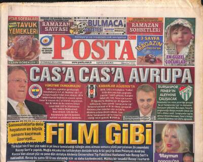 Posta Gazetesi 19 Temmuz 2013 - Rauf Tamer Tatilden Döndü Ve Yazılarına Bugün Başladı GZ106492 - 1