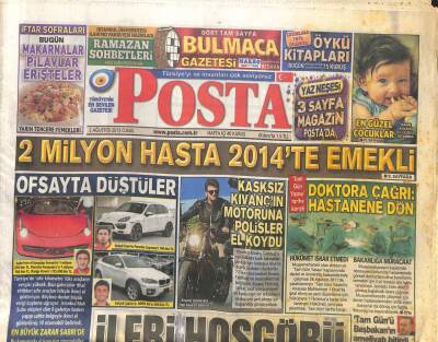 Posta Gazetesi 2 Ağustos 2013 - Kasksız Kıvanç Tatlıtuğun Motoruna Polisler El Koydu GZ104836 - 1