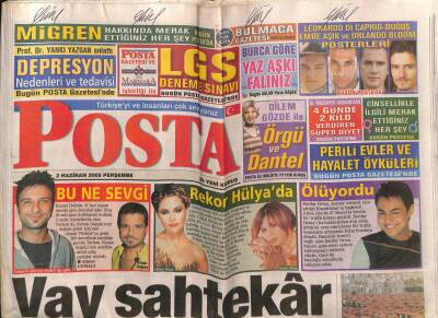 Posta Gazetesi 2 Haziran 2005 - Serdar Ortaç , Konser Vermek İçin Gittiği Kazakistanın Başkenti Alma Atada Büyük Bir Trafik Kazası Geçirdi GZ82680 - 1