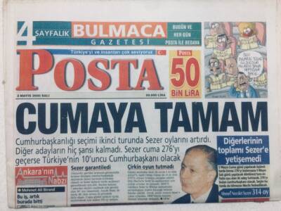 Posta Gazetesi 2 Mayıs 2000 - Hülya Avşarın Uyanıklığı GZ47676 - 1