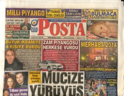 Posta Gazetesi 2 Ocak 2014 - Ali Ağaoğlundan Aile Saadeti - Sibel Canın Dekoltesi Konuşturdu GZ100801 - 1
