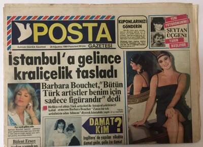 Posta Gazetesi - 20 Ağustos 1984 - Barbara Bouchet İstanbula Gelince Kraliçelik Tasladı GZ25478 - 1