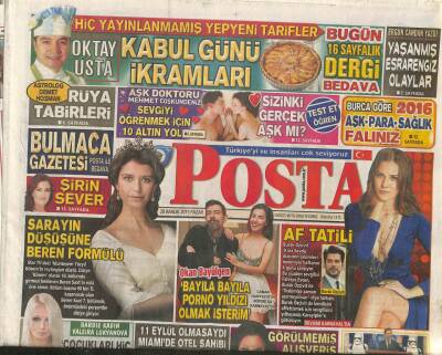 Posta Gazetesi 20 Aralık 2015 - Bülent Ersoy , Lüks Bir Mağazaya Gitti - Sarayın Düşüşüne Beren Saat Formülü GZ93628 - 1