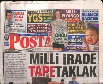 Posta Gazetesi 20 Mart 2014 - Devlet Dairesinde Tayin Katliamı - Erdoğan Yasağı da Yasaklarız GZ98973 - 1
