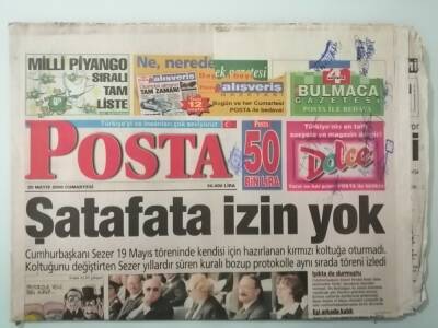 Posta Gazetesi 20 Mayıs 2000 Sezer Kuralı Bozdu Şatafata İzin Yok -GZ14793 - 1