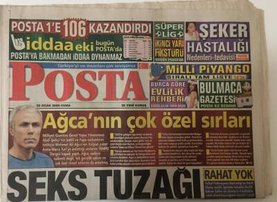 Posta Gazetesi - 20 Ocak 2006 - Mehmet Ali Ağcanın Çok Özel Sırları GZ25469 - 1