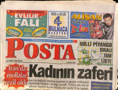 Posta Gazetesi 20 Şubat 2000 - Bülent Ersoy , Yeni Kasetinin Tanıtım Fotoğrafları İçin Poz Verdi GZ93783 - 1
