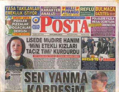 Posta Gazetesi 20 Şubat 2015 - Lisede Müdire Hanım Mini Etekli Kızları Taciz Timi Kurdurdu GZ106415 - 1