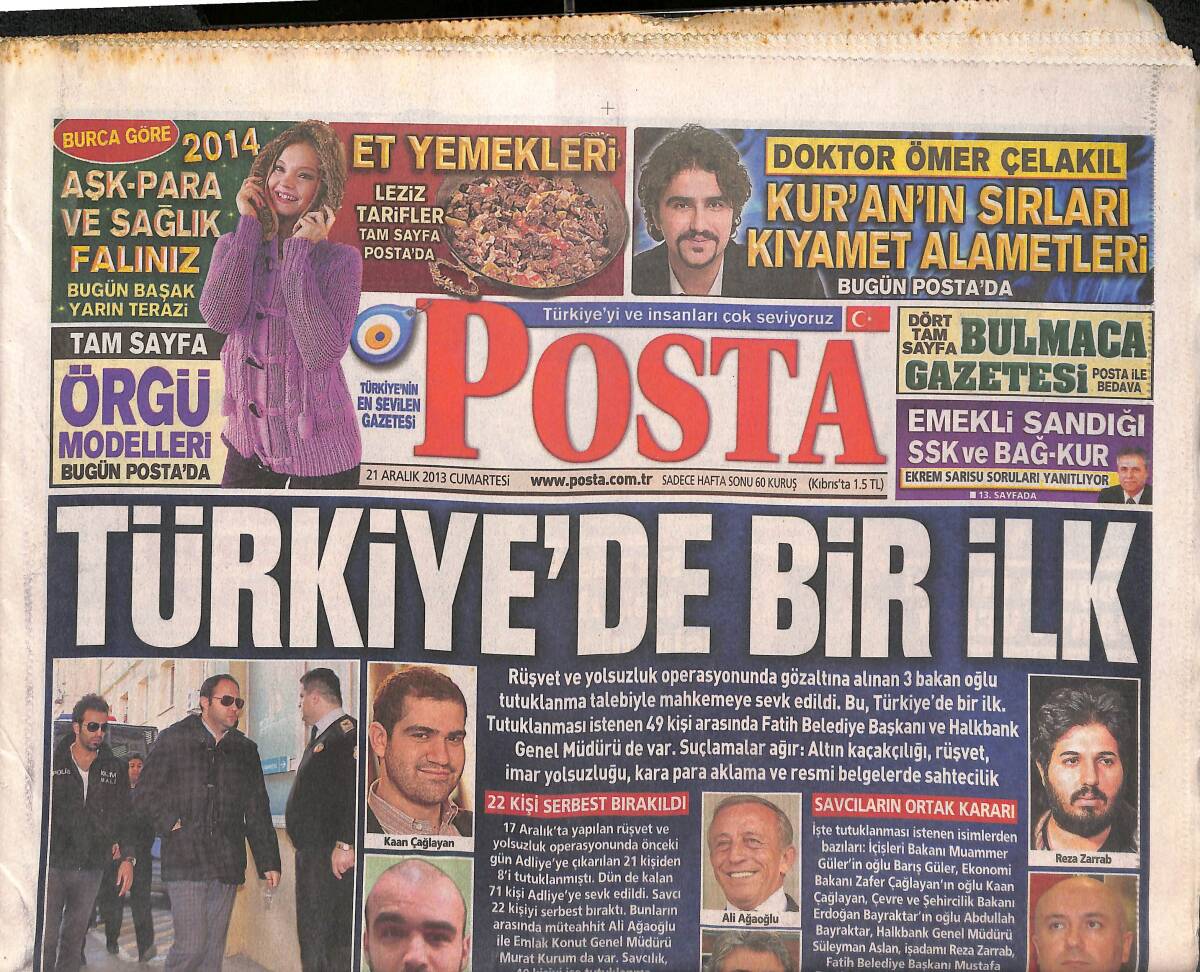 Posta Gazetesi 21 Aralık 2013 - DR. Ömer Çelakıl İle Kuran'ın Sırları Kıyamet Alametleri - Cansu Tosun'dan Örnek Alınacak Davranış GZ135608 - 1