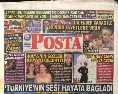 Posta Gazetesi 21 Ekim 2013 - Hülya Avşarın Sözleri Kayayı Çıldırttı GZ107637 - 1