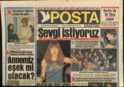 Posta Gazetesi 21 Kasım 1984 - Libya Lideri Kaddafi Ben Katil Değilim GZ115317 - 1