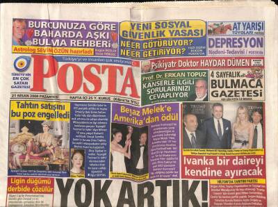 Posta Gazetesi 21 Nisan 2008 - Müjde Ar Köçek Oldu GZ82658 - 1