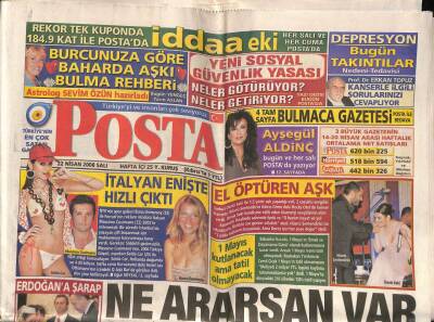 Posta Gazetesi 22 Nisan 2008 - Mehmet Ali Birand , AKP Yönetilmiyor GZ82654 - 1
