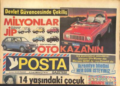 Posta Gazetesi 22 Ocak 1985 - Selami Şahin Daha Önce İpek Pınarla 8 Ay Nişanlı Kalmıştı - Dallas Filmi 710 Milyona Alıcı Buldu GZ126963 - 1