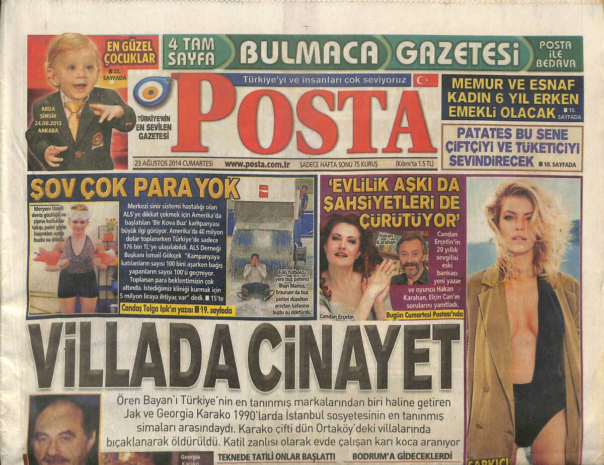 Posta Gazetesi 23 Ağustos 2014 - Pınar Yıldız 