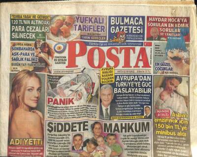 Posta Gazetesi 23 Ekim 2014 - Hande Ataizi Aslanı Emzirmek İçin 150 Bin TLye Minibüs Aldı GZ106453 - 1