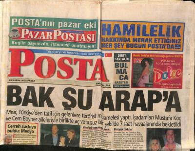 Posta Gazetesi 23 Kasım 2003 - Mehmet Ağara Suikast Girişimi GZ109193 - 1
