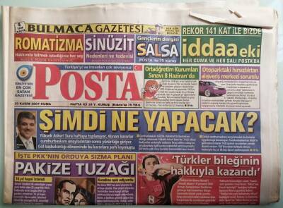 Posta Gazetesi 23 Kasım 2007 Türkiye Pkknın Rahatını Bozdu - Pkkyı Bitirme Karşılığında Barzaniyi Tanıma Sözü -GZ44065 - 1