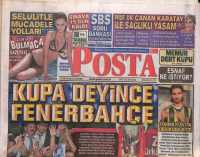 Posta Gazetesi 23 Mayıs 2013 - Kupa Deyince Fenerbahçe - Marilyn Monroe Sergisi Soyuldu GZ106321 - 1